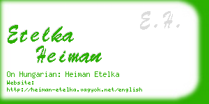 etelka heiman business card